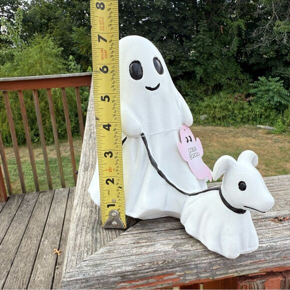 NEW Cute Ghost Walking Dog Figurine 7” - Picture 2 of 3